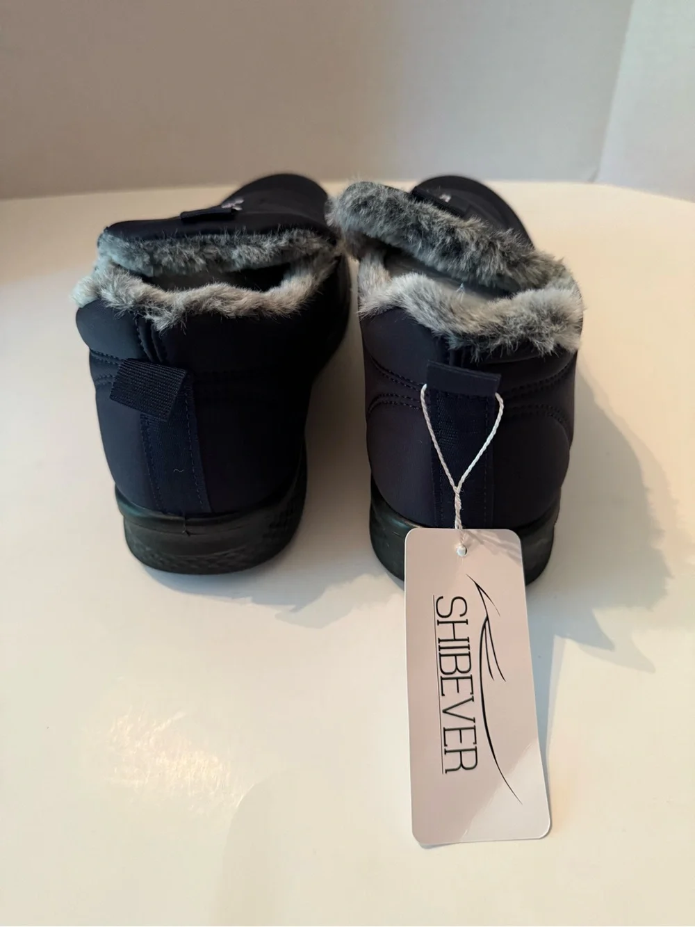 Shibever Rocket Navy Fur Lined Slip-On Winter Shoes New Women’s EU 41, US 10.5